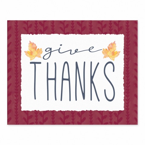 Give Thanks 8x10 Tabletop Canvas