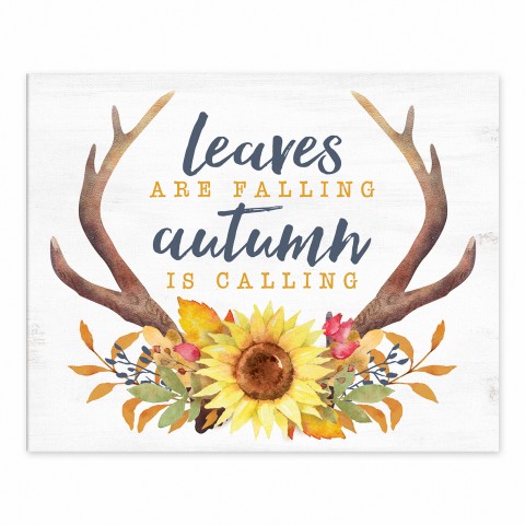 Leaves are Falling Autumn is Calling 8x10 Tabletop Canvas