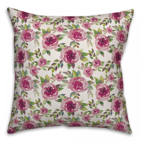 Watercolor Floral Pillow