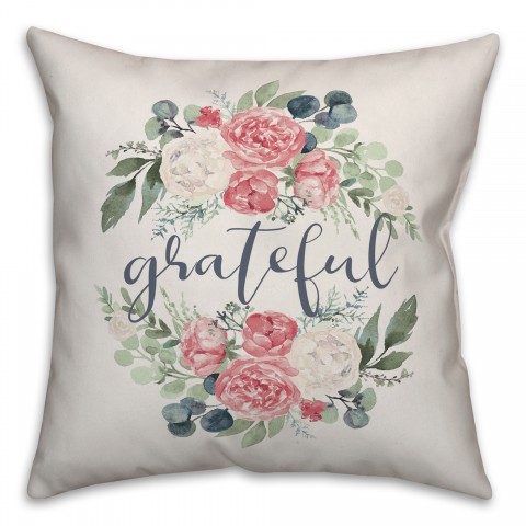 Grateful Florals Pillow