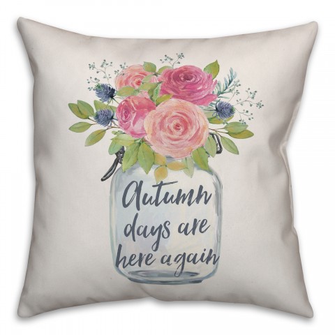 Autumn Days are Here Again Pillow