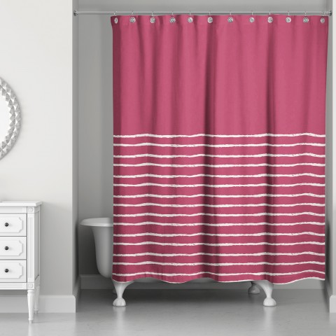Sketchy Stripe 71x74 Shower Curtain