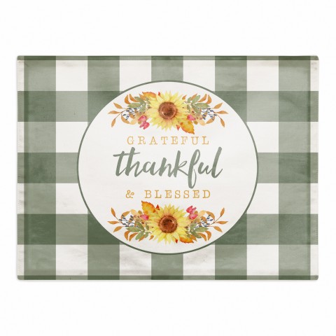 Grateful Thankful & Blessed 18x14 Poly Twill Placemat