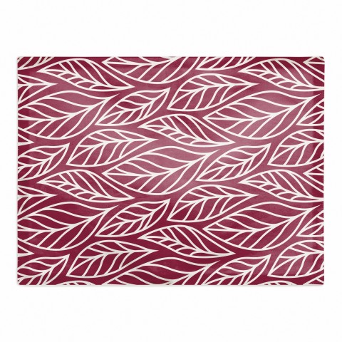 Maroon Leaf Pattern 18x14 Poly Twill Placemat