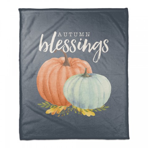Autumn Blessings 50x60 Coral Fleece Blanket