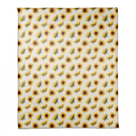 Sunflower Pattern 50x60 Coral Fleece Blanket