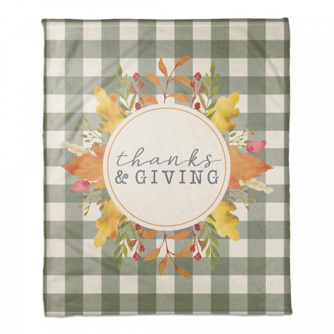 Thanks & Giving 50x60 Coral Fleece Blanket