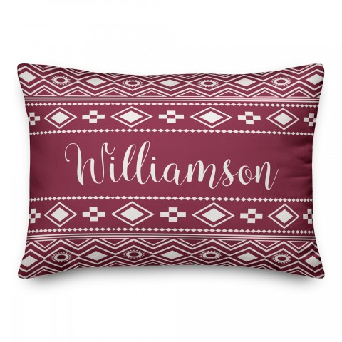 Personalized Aztec 14x20 Spun Poly Pillow