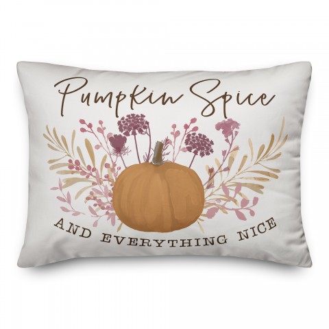 Pumpkin Spice and everything nice 14x20 Spun Poly Pillow Cover