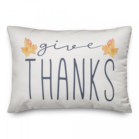 Give Thanks 14x20 Spun Poly Pillow Cover