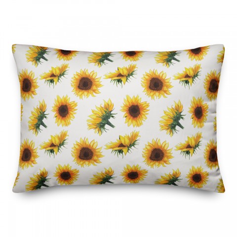 Sunflower Pattern 14x20 Spun Poly Pillow