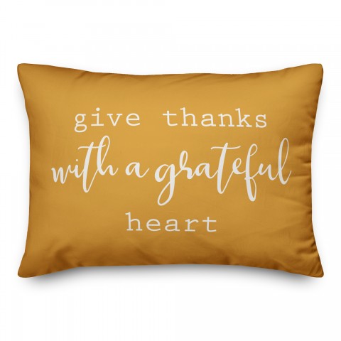Give thanks with a Grateful Heart Pillow