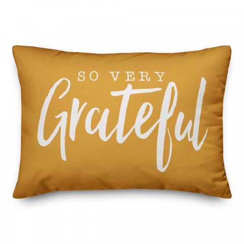 So Very Grateful Spun Poly Pillow Cover