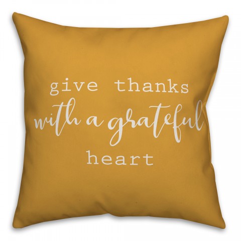 Give thanks with a Grateful Heart Pillow