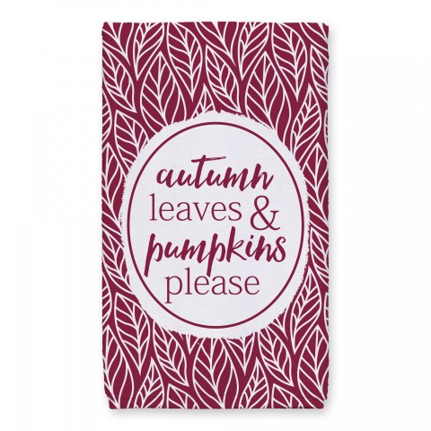 Autumn leaves & Pumpkins please 16x25 Towel