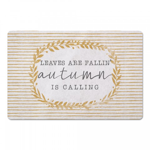 Leaves are falling autumn is calling 27x18 Floor Mat