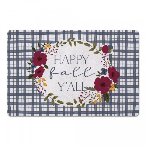 Happy fall Y'all 27x18 Floor Mat