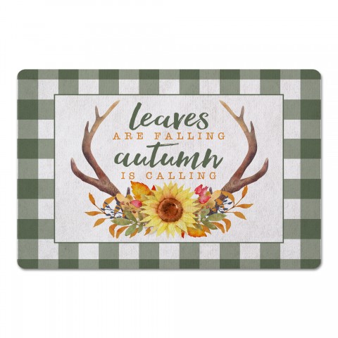 Leaves are falling autumn is calling 27x18 Floor Mat