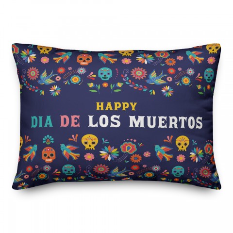 Happy Dia De Los Muertos 14x20 Spun Poly Pillow