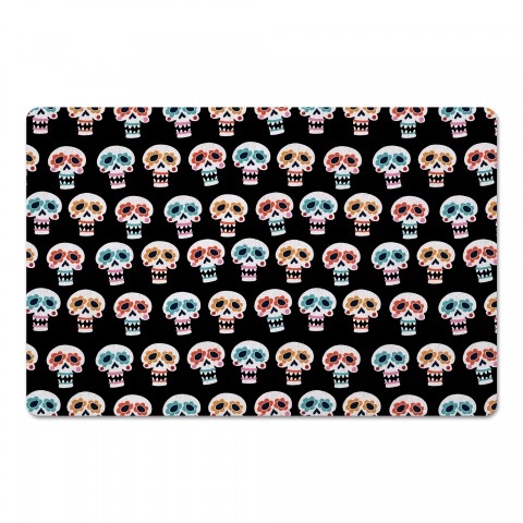 Simple Skull Pattern 27x18 Floor Mat