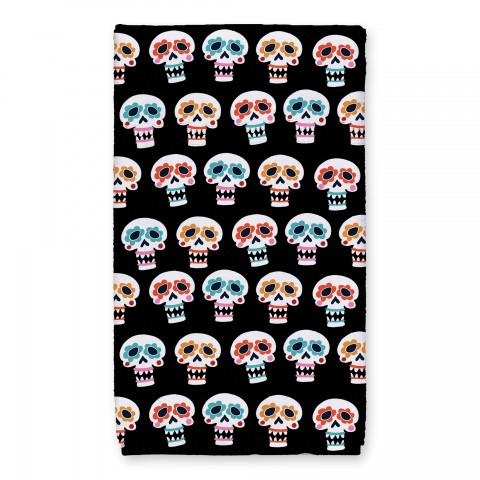 Simple Skull Pattern 16x25 Towel