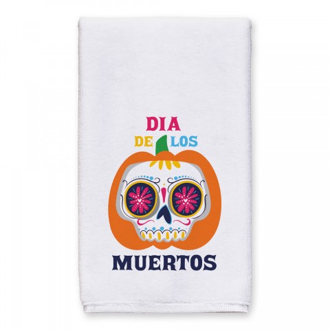 Dia De Los Muertos Pumpkin Sugar Skull 16x25 Towel