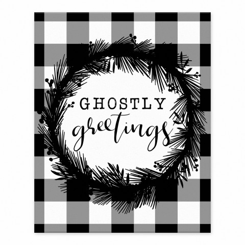 Ghostly Greetings 8x10 Tabletop Canvas