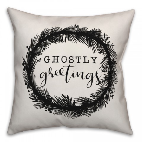 Ghostly Greetings Pillow
