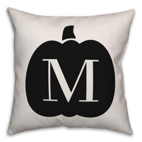 Monogram Pumpkin Pillow