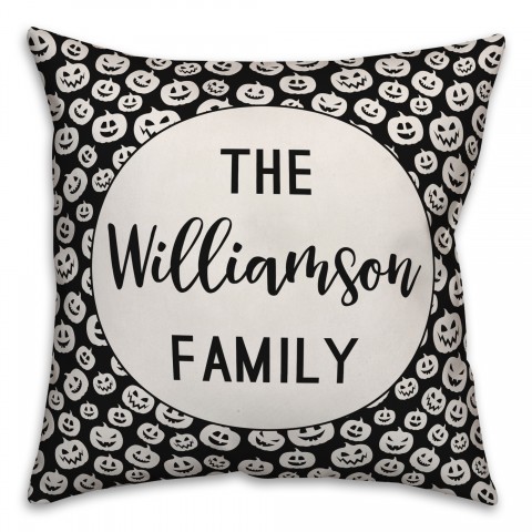 Personalized Pumpkin Pattern Pillow