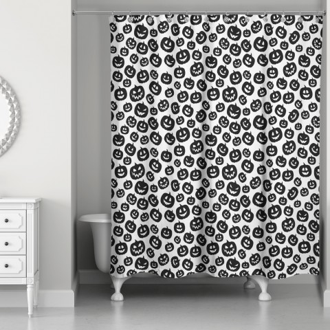 Pumpkin Pattern 71x74 Shower Curtain