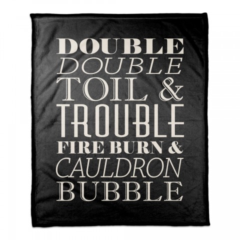 Double Double Toil & Trouble 50x60 Coral Fleece Blanket