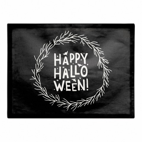 Happy Halloween Wreath 18x14 Poly Twill Placemat