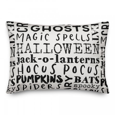 Halloween Words 14x20 Spun Poly Pillow