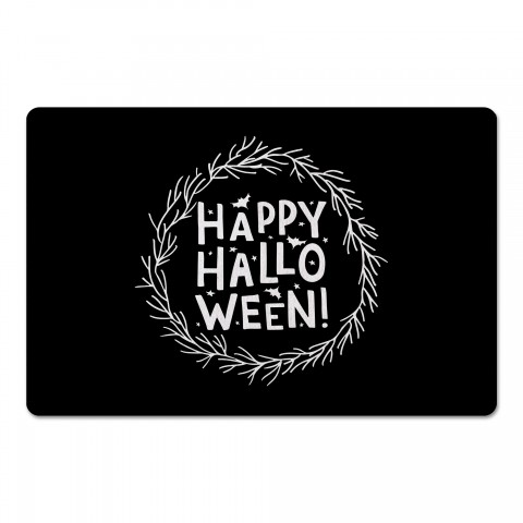 Happy Halloween Wreath 27x18 Floor Mat