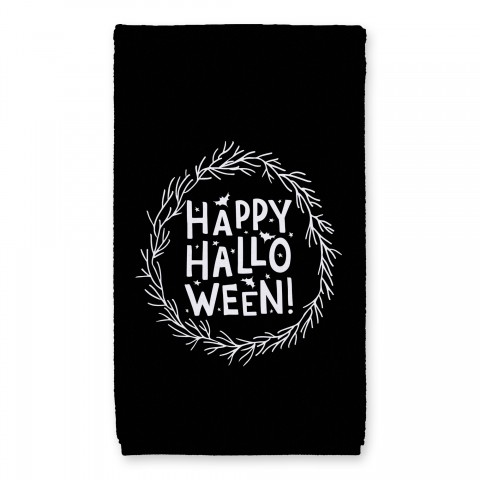 Happy Halloween Wreath 16x25 Towel