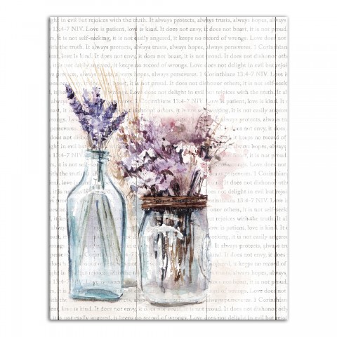 Lavendar Mason Jars  11x14 Canvas Wall Art