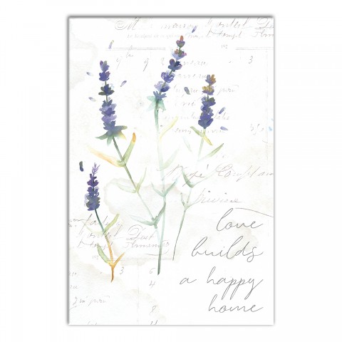 Happy Home Lavendar 12x18 Canvas Wall Art