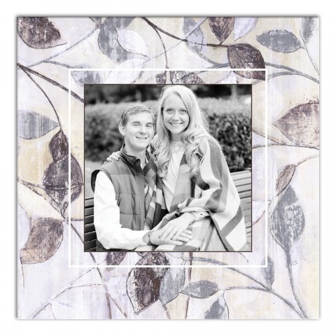 Lilac Floral Square Photo 20x20 Personalized Canvas Wall Art