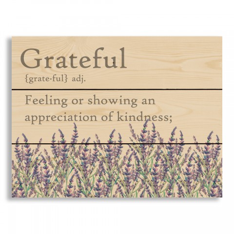 Grateful Lavendar Pallet Wood Art  14x10.5 Pallet Wood Art