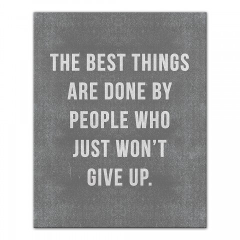 Won't Give Up 16x20 Canvas Wall Art