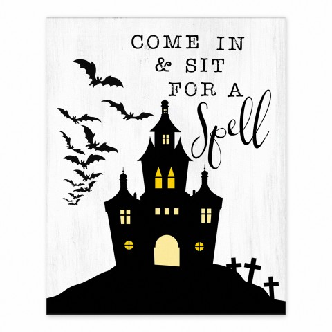 Come in & sit for a spell 8x10 Tabletop Canvas