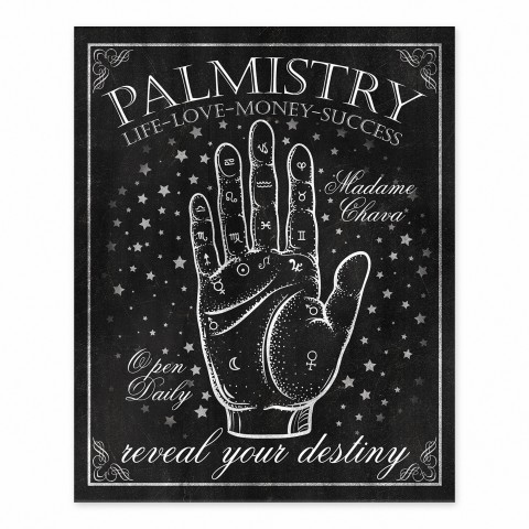 Palm Reading 8x10 Tabletop Canvas