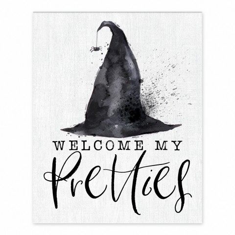 Welcome my Pretties 8x10 Tabletop Canvas