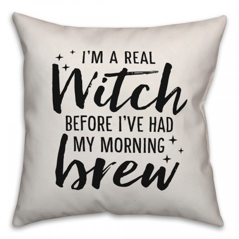 Witch before my morning brew Pillow