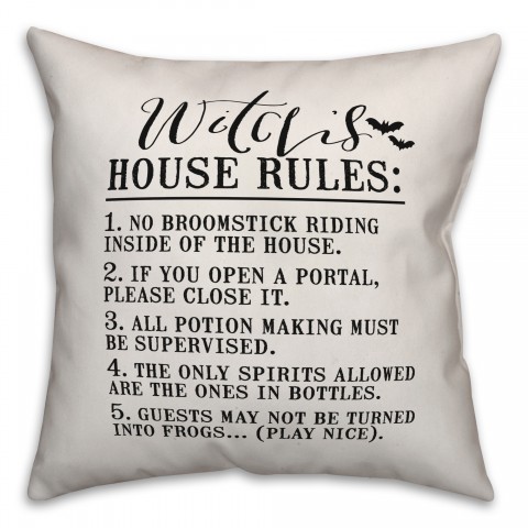 Witch House Rules Pillow