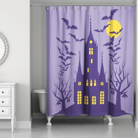 Haunted House 71x74 Shower Curtain