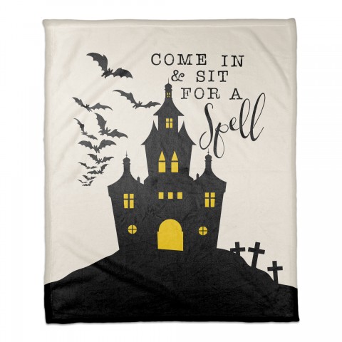 Come in and Sit for a spell 50x60 Coral Fleece Blanket