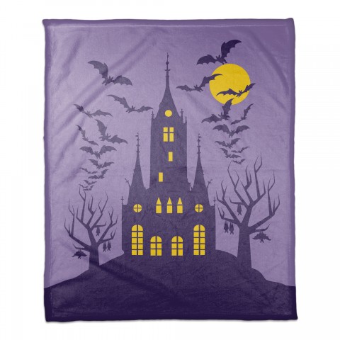 Haunted House 50x60 Coral Fleece Blanket