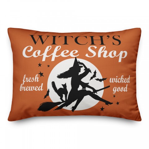 Witch's Coffee Shop Pillow